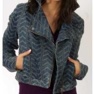 Free People Denim Moto Jacket